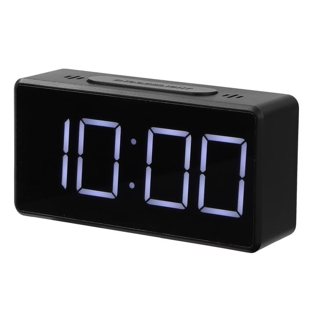 Réveil Numérique à DEL avec Port USB, Horloge Électronique de Table avec Répétition (Noir)