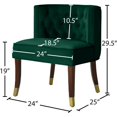 thumbnail image 4 of Meridian Furniture Perry Collection Chaise de Salle à Manger en Velours, Verte (Ensemble de 2), 4 of 5