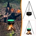 thumbnail image 3 of Halloween Witch Cauldron Decor With Metal Stand And Green Light Strip 78Cm Height Plastic Material For Outdoor Party Decoration B, 3 of 6