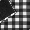 thumbnail image 4 of Bare Home Couverture de Lit en Sherpa Pelucheuse - Duveteuse et Douce - Réversible - Légère - Lit Simple/simple TG, Carreaux Buffalo - Blanc/noir, 4 of 4