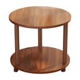 thumbnail image 1 of Coffee Round End Table For Small Spaces Living Room Balcony With Humanized Curved Desktop And Open Storage Concept 20.87X15.75X15.75 Inches Coffee, 1 of 6