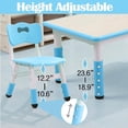thumbnail image 3 of GloryStar 47.2" Height Adjustable Kids Table & 6 Chair Set, Non-Slip Legs, Perfect Preschool Activity Desk for Ages 2-10, 3 of 9