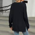 thumbnail image 4 of yoeyez Tunique en Tricot pour Femmes, Chandails à Manches Torsadées Patchwork, Col Ras du Cou Raglan, Chemises à Manches Longues, Hauts Mode Automne 2024, Noir, M, 4 of 7