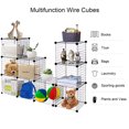 thumbnail image 2 of Gymax 12 Cube Grid Wire Organizer Wardrobe Shelves Bookcase DIY, 2 of 10