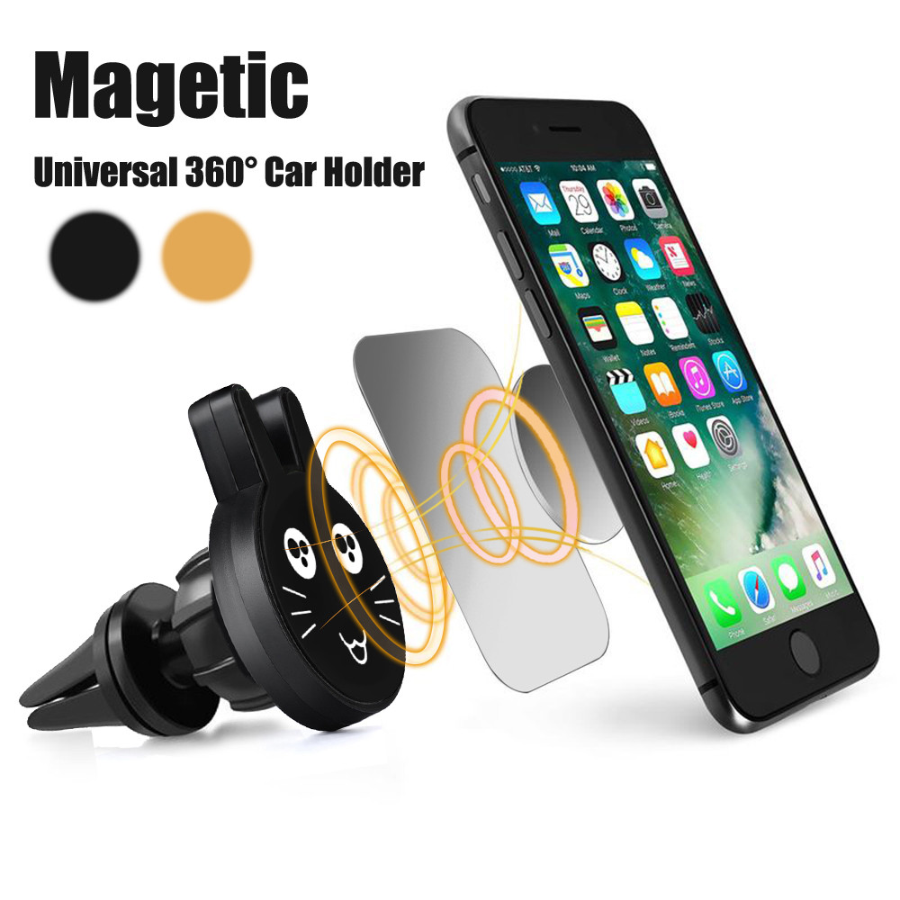 CQCYD Magnet Car Slot Mount Stand for Mobile Cell Phone, GPS, Universal Air Vent Magnetic Holder, 360° Swivel, Strong Magnet Mount for Car Dashboard and Windshield