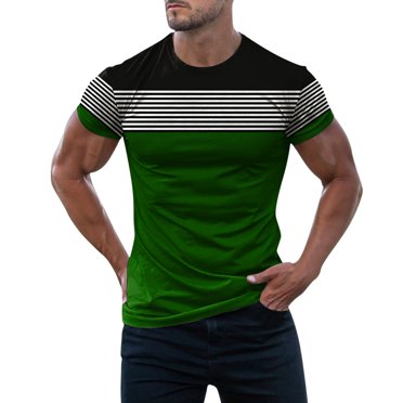 LUOGENLI T-shirts pour Homme pour Hommes T-Shirt de Mode pour Hommes T-Shirt à Manches Courtes Col Ras du Cou Muscle Entraînement Athlétique T-Shirt Coton Tee Shirt Haut Tee T-shirts Hommes Blanc Pâques Rouge m