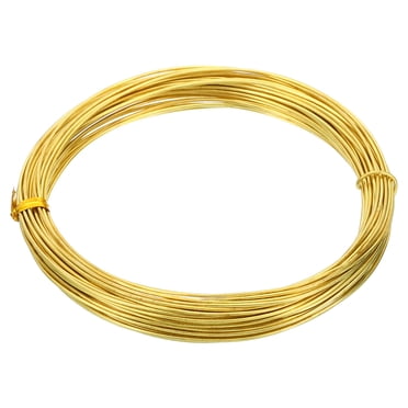 Unique Bargains Half Hard Brass Wire, 1Pcs 18Gauge/1.0mm Diameter 10m/32.8ft Craft Wire