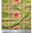 thumbnail image 1 of Soimoi Rayon Crepe Fabric Artistic Flower & Arrow African Decor Fabric Printed Yard 46 Inch Wide, 1 of 1