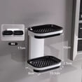 thumbnail image 3 of Bdday Closet Organizers and Storage Suction Cup Wall Mounted Double Rows Soap Box Double Layered Soap Box Storage Artifact for Bathrooms and Toilets Bathroom Storage Containers, 3 of 9