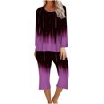 thumbnail image 2 of Ensembles de Gym pour Femmes 2 Pcs Ensemble de Pyjama Confortable à Col Rond et Manches Longues pour Femmes Ensemble de Sport Ensemble de Détente Assorti pour Femmes en Liquidation, 2 of 5