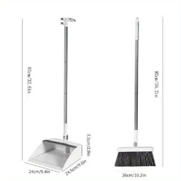 1set, Rotatable Broom Set, Two-piece Dustpan Foldable Combination, Household Soft