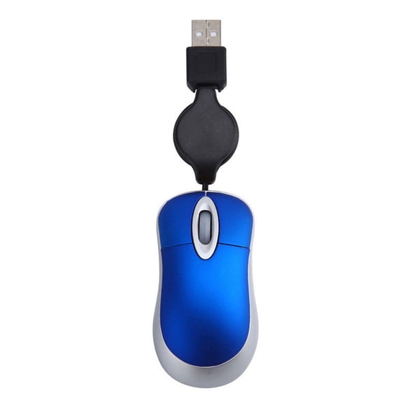 stanreset Lovely Mini Wired Mouse Retractable USB Cable Ergonomic Office Computer PC Laptop Gaming Mice