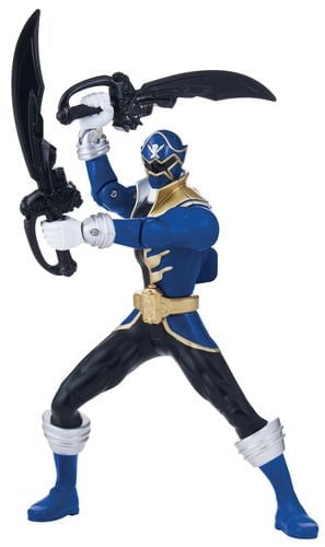 Double action de combat du Ranger bleu Power Rangers
