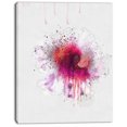 thumbnail image 2 of Stylish Pink Watercolor Flower - Floral Canvas Art Print, 2 of 4