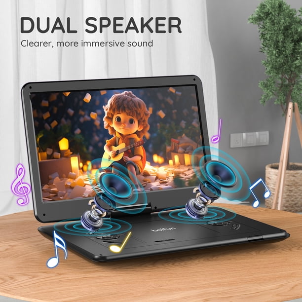Gambians 週末特価BOIFUN ポータブルCD・DVDプレーヤー BOIFUN Portable DVD Player with 15.6