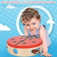 thumbnail image 4 of Instrument Toy Tambourine, Percussion Wooden Tambourine, For Performance For Musical Education For Beginner For Training, 4 of 8