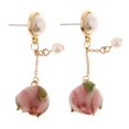 thumbnail image 2 of GUOOL 1 Paire de Boucles d'Oreilles en Résine Époxy 3D Fleurs Séchées Naturelles Bijoux B, 2 of 9