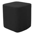 thumbnail image 2 of Stretch Square Ottoman Covers Decorative Furniture Small Footstool Slipcover , Black, 2 of 7