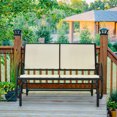 thumbnail image 4 of Gymax Patio Swing Glider Bench Loveseat Rocking Chair Backyard Poolside Beige, 4 of 10
