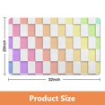 thumbnail image 4 of 20x32 in Checkered Long Bath Mat - Non-Slip & Absorbent Bathroom Runner Rug, Soft Microfiber Comfort, Easy-to-Clean Mats for Showers., 4 of 5