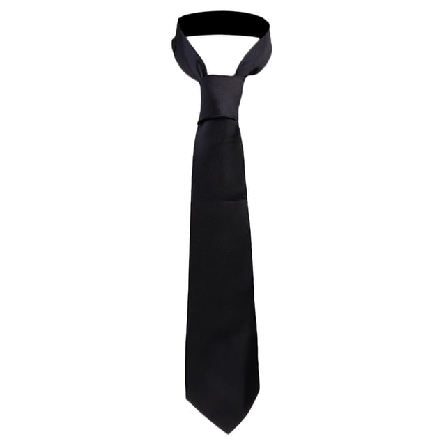 Cravate Fine de Mariage Formelle Unie en Satin Noir. une Cravate Satin Noire Élégante à Fini Lisse et Lustré, Présentant un design Mince. la Cravate Mesure Environ 150 cm de Longueur, avec une Largeur de 4 cm à la Partie Arrière la Plus Grand et 10 cm à la Partie avant la Plus Grand. Idéale pour les Mariages, les Événements Formels Ou les Contextes Professionnels.