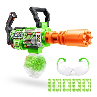XSHOT Hyper Gel Glow Motorized Gatling Blaster with 10,000 Gel Pellets by ZURU, Outdoor Motorized Gel Blaster for Boys and Girls, Teens and Adults aged 14+