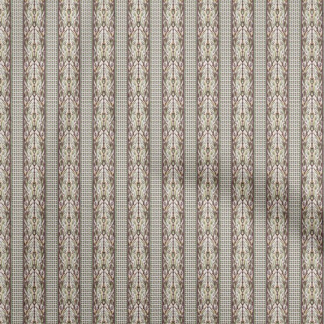 oneOone Georgette Viscose Brown Fabric Asian Block Sewing Craft Projects Fabric Prints By Yard 42 Inch Wide