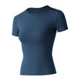 thumbnail image 4 of Women Short Sleeve T Shirts Going Out Tops Polyester Spandex Flattering For Various Occasions, 4 of 4