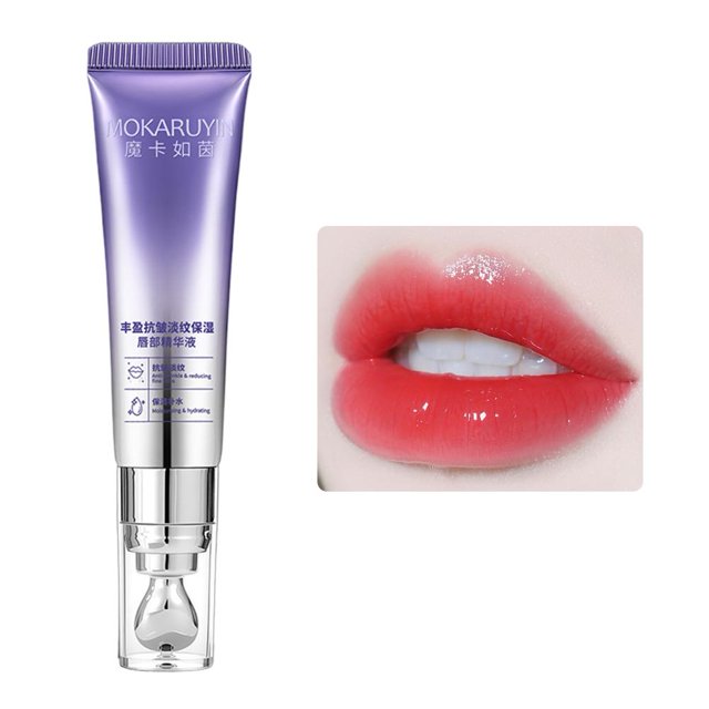 SharkTRUE Essence Translucide pour les Lèvres : Hydrater et Rajeunir avec Applicateur de Bille Roulante Argenté