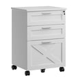 thumbnail image 5 of BeesClover File Cabinet with Lock, Mobile Wood Filing Cabinet for Home Office, Under Desk Storage Organizer with Wheels, 5 of 5