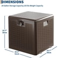 thumbnail image 4 of YUSAZENS 28 Gallon Lockable Resin Outdoor Deck Box Weatherproof UV Resistant Waterproof Storage Container Brown, 4 of 9