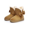 thumbnail image 1 of Julyccc Womens Warm Bow Fur Slip On Ankle Snow Boots, 1 of 3