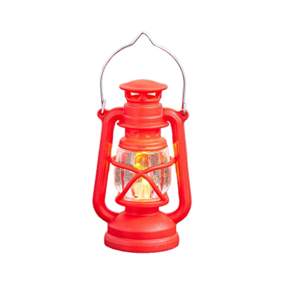 Bougie Électronique Rouge Lumière Ambiante Mini Lampe à Huile Flamme Vacillante Veilleuse pour Décoration de Vacances 2.36X2.36X2.36 Pouces