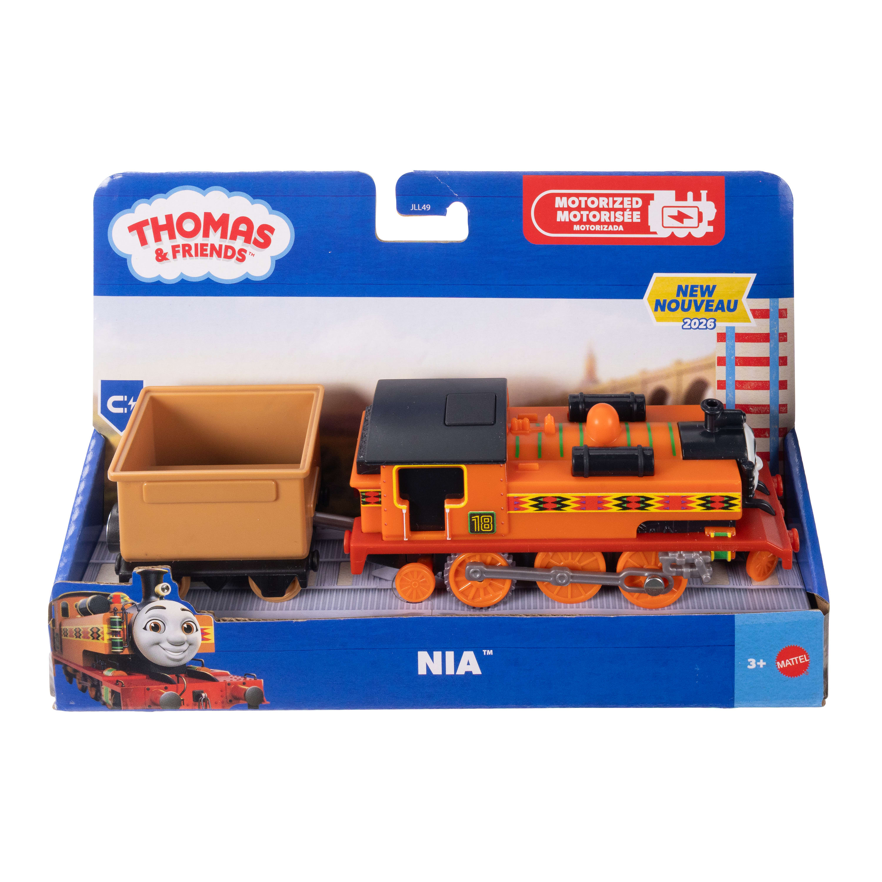 Fisher-Price-Locomotive Nia motorisée Thomas et ses Amis avec wagon