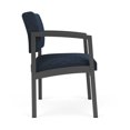 thumbnail image 4 of Lenox Steel Reception Waiting Oversize Guest Chair / Charcoal Steel / Blue, 4 of 5
