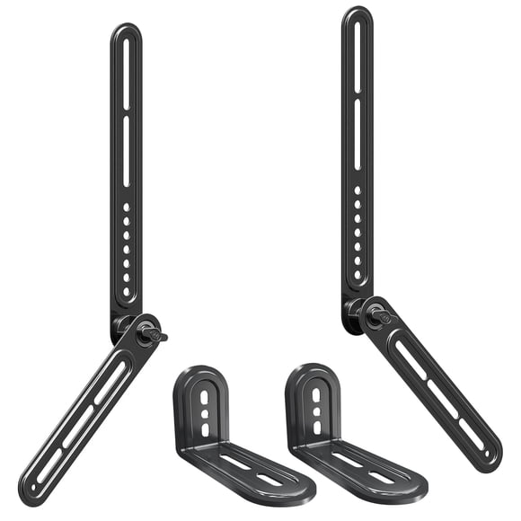 Mounting Dream Soundbar Bracket Sound Bar TV Mount Designed for TVs with Protruded Bottom on Back - Holds Up to 15 lbs - with Adjustable Arm and L-shaped Bracket for Mounting above Under TVs MD5421