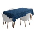 thumbnail image 1 of Vargottam Indoor/OutdoorTablecloth58x120 InchRectangleTablecloth Waterproof PatioTableCloths- Spring/SummerTableCovers for Backyard RectangularTable/BBQs/Picnic -Navy Blue, 1 of 5