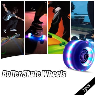 EGNMCR Luminous Light Up Quad Roller Skate Wheels with BankRoll Bearings Installed Snowball Maker Birthday Gifts for Kids