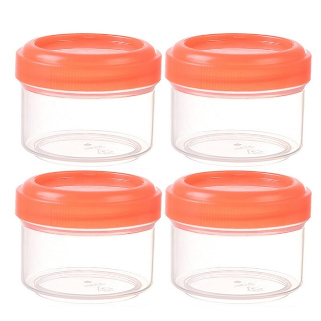 SUTENGDA Salad Dressing Container- 35ml Small Containers with Lids Leakproof Condiment Containers Reusable Plastic Sauce Containers Stackable Small Dipping Sauce Cups Set Without BPA (4