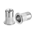 thumbnail image 1 of Unique Bargains 5/16-18 Rivet Nuts, 20 Pack 304 Stainless Steel Knurled Flat Head Threaded Insert Nuts for Metal, Plastic, 1 of 5