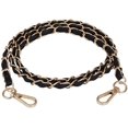 thumbnail image 1 of 49" Synthetic Leather Shoulder Strap Metal Chain Strap Handbag Chains Purse Straps Shoulder Cross Body Bag Replacement Interchangeable Chain Straps(Black), 1 of 7