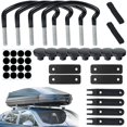 thumbnail image 1 of 4PCS Roof Box U-Bolt Clamps, Universal Metal Rooftop Cargo Carrier Rack Bolts, 85mm Internal Width Car Van Mounting Fitting Kit, U-Bracket Clips with 8 Lock Nuts, 1 of 6