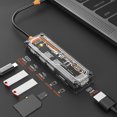 thumbnail image 1 of PEONAVET Usb Hub Usb Hub Type C Hub Docking Station Multi-function USB3.0 Hub Support HDMI 4K30HZ + PD3.0 100W Fast Charge+ Secure Digital Card and T-Flash Card Data Reading, 1 of 1