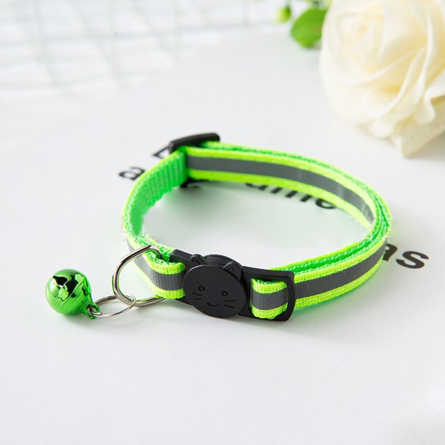 Pet Bell Collar Reflective Dog Bell Collar Breakaway Cat Collar Pet Bell Collar Buckle Adjustable Reflective Cat Collar With Bell For Dogs Puppies Kittens