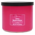 thumbnail image 1 of Mainstays 3-Wick Textured Wrapped Juciy Watermelon Scented Candle, 14 oz, 1 of 6
