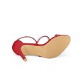 thumbnail image 3 of BLISSFUL STEP Women's Shoes Rhinestone Stiletto Heel Ankle Strap Sandals Red 6, 3 of 8