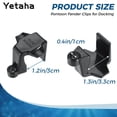 thumbnail image 2 of 8 Pack Boat Bumper Clips, Pontoon Boat Fender Clips Adjusters Boat Square Rail Fender Hanger for Docking, Pontoon Fender Clips for 1 Inch - 1.25 Inch Square Tube, Black, 2 of 4