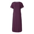 thumbnail image 4 of QIPOPIQ Robes pour Femmes avec Poches Manches Courtes Col en V Fente Latérale Vêtements de Nuit Robe d'Été Robe Longue Offres 2023, 4 of 4