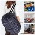 thumbnail image 3 of Grocery Bags Reusable Shopping Bags Portable Foldable Shopping Bag Large Capacity Tote Bag for Storage Reusable Grocery Bags Travel Bag Plastic Storage Bags with Zipper, 3 of 4