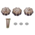 thumbnail image 3 of Cabinet Cup Pull, Drawer Pulls 3 Pcs Easy To Install Classical Pumpkin Design With Screw For Cupboards Silver,Gold, 3 of 8